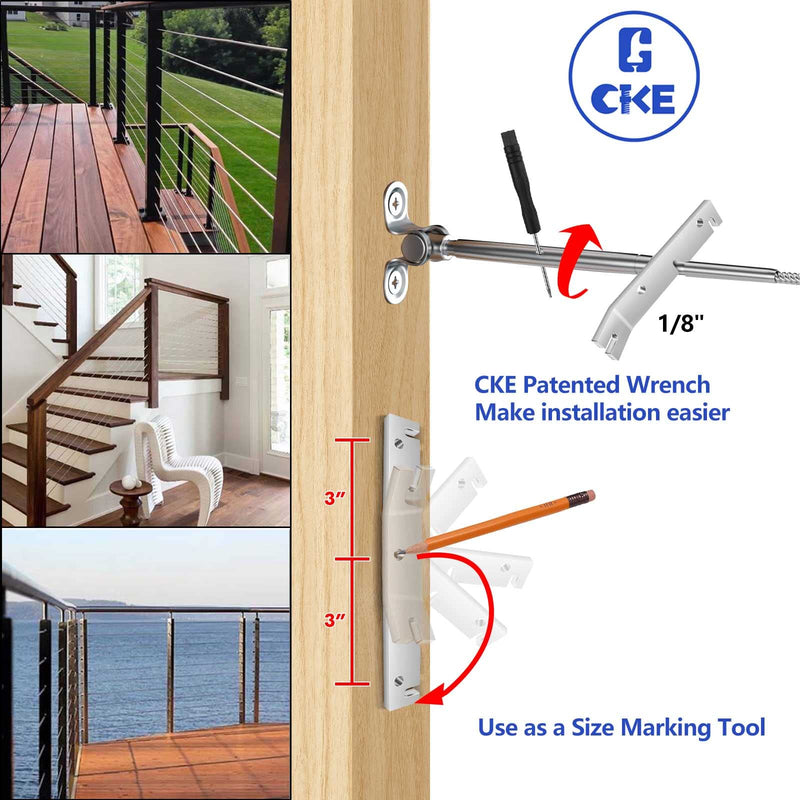 Load image into Gallery viewer, CKE 1/8" Silver Swage Toggle Turnbuckle Hardware Kit CR25_04