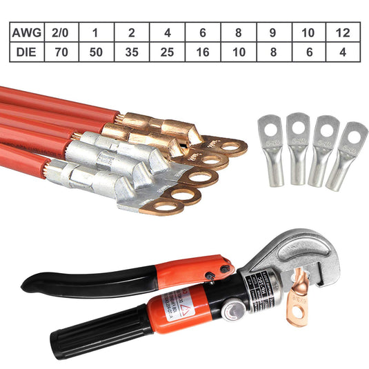 CKE Upgraded Red Hydraulic Cable Crimper Hand Tool HC05_04