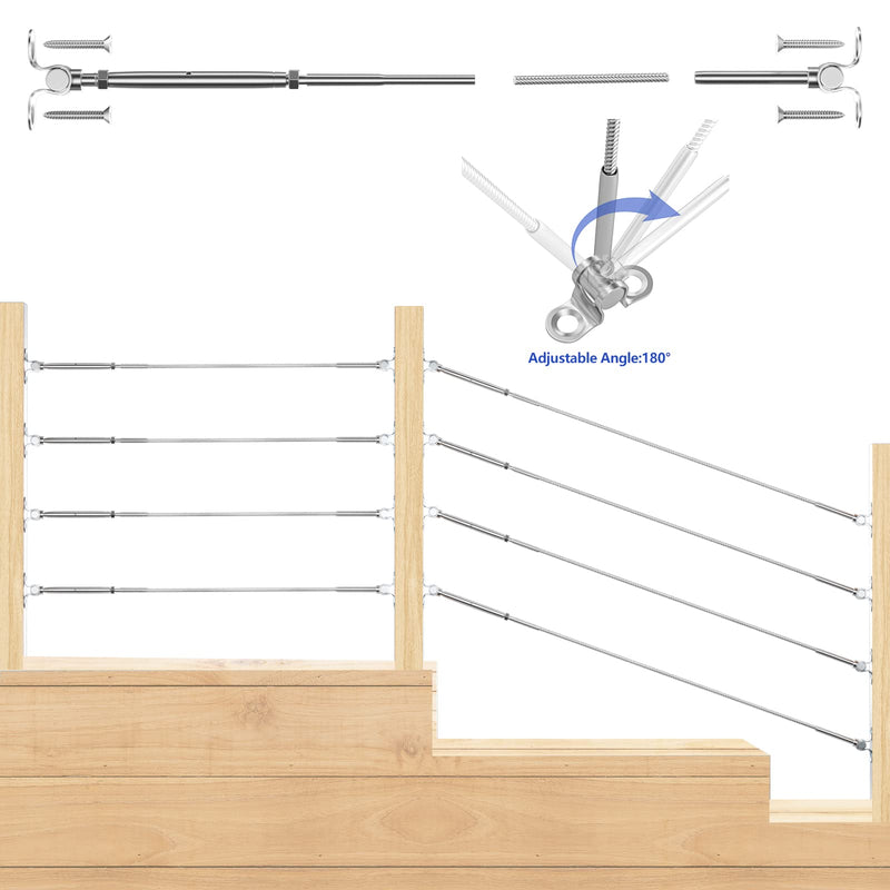 Load image into Gallery viewer, CKE 1/8" Silver Swage Toggle Turnbuckle Hardware Kit CR25_05