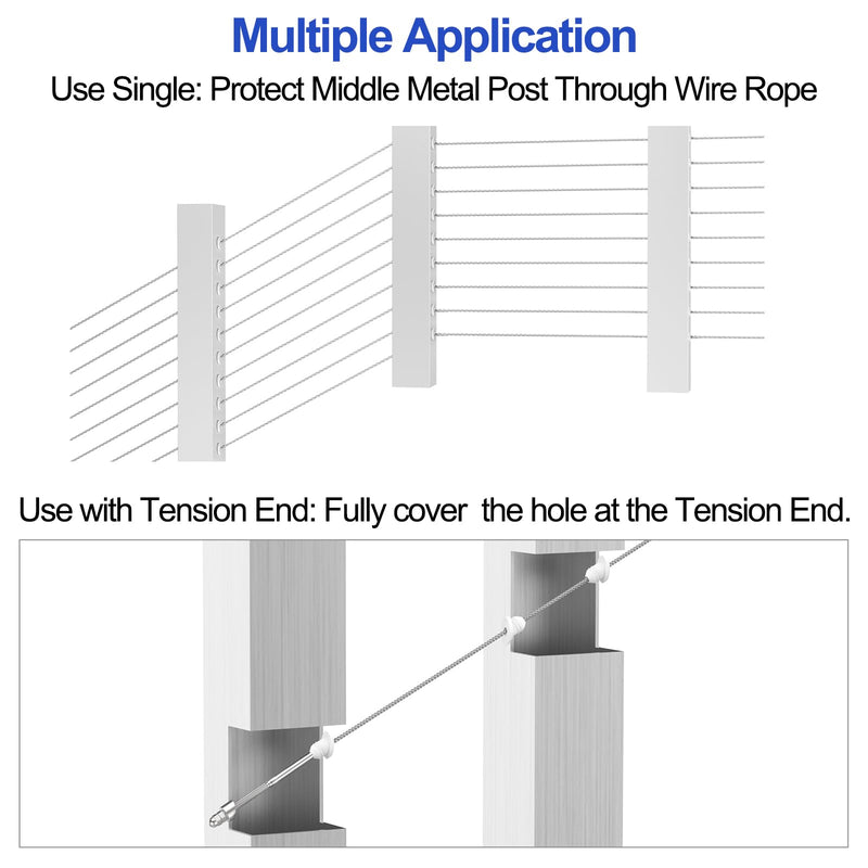 Load image into Gallery viewer, CKE 30 Degree Cable Railing Rubber Grommets For 1/8" 5/32" 3/16" Cables, WCR30