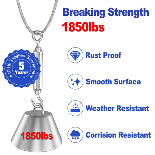 CKE 1/8" T316 Silver Stainless Steel Wire Rope  CW600_05