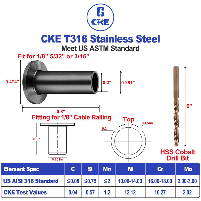 Load image into Gallery viewer, CKE T316 Stainless Steel Black Protector Sleeves BCR01_03
