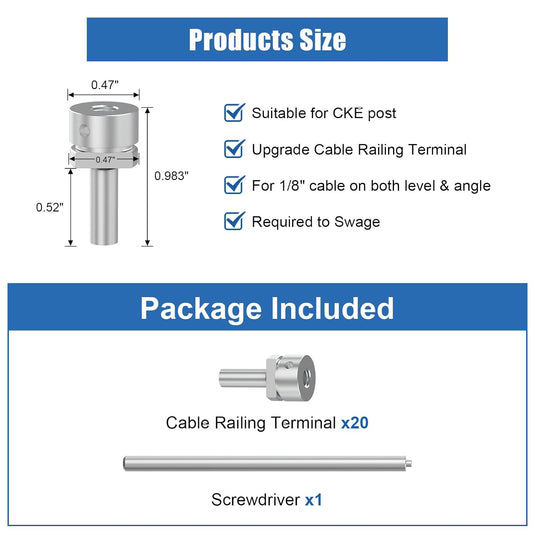 CKE Cable Railing Terminal Anchor