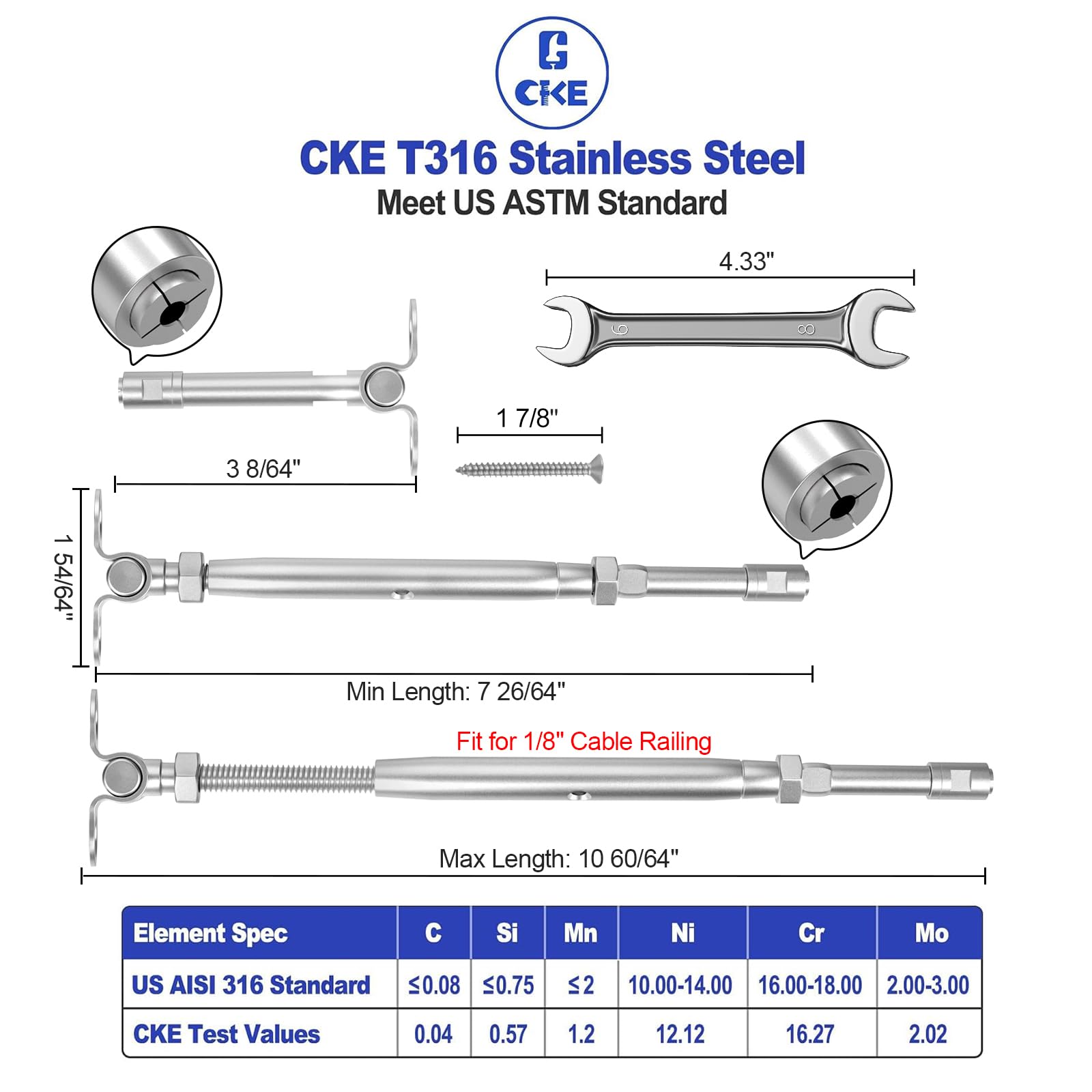 CKE Upgraded 10 Pairs 1/8