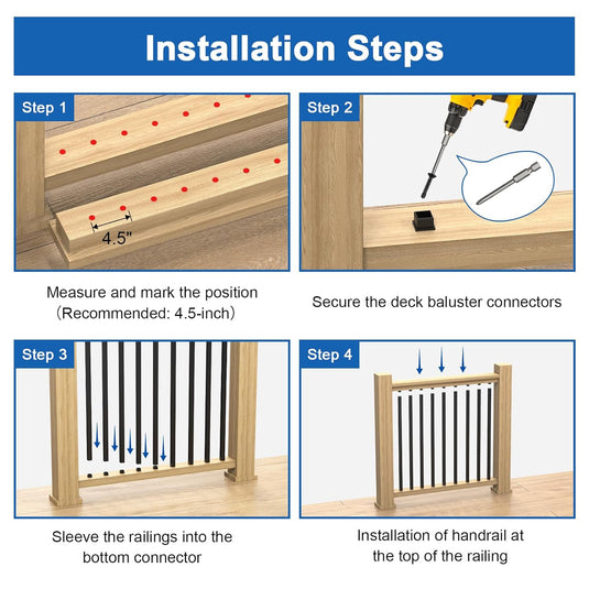 CKE 32" Square Aluminum Balusters