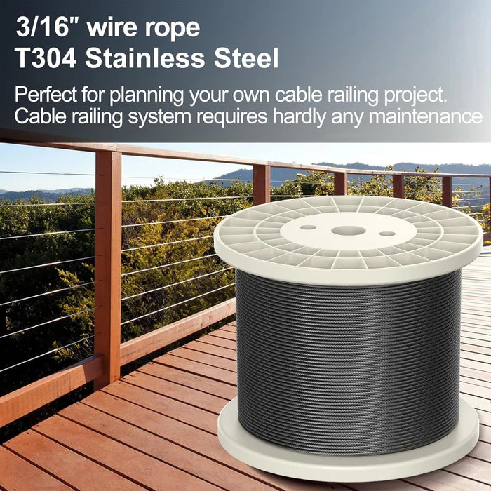 Load image into Gallery viewer, CKE 3/16&quot; Black T304 Stainless Steel Cable BCW6-3/16
