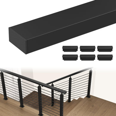 CKE 6'6'' Stainless Steel Black Cable Railing Handrails