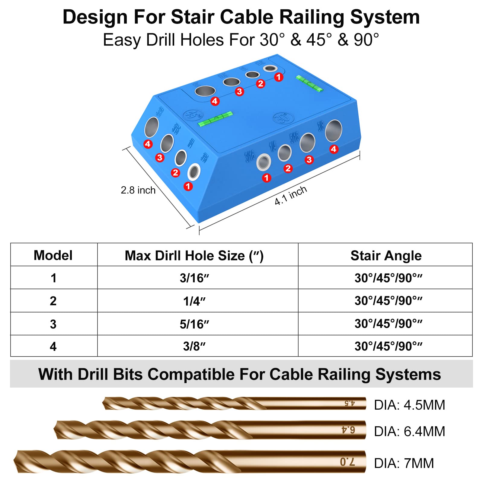 CKE Upgraded 30 45 90 Degree Angle Drill Hole Guide Jig  DG02_02