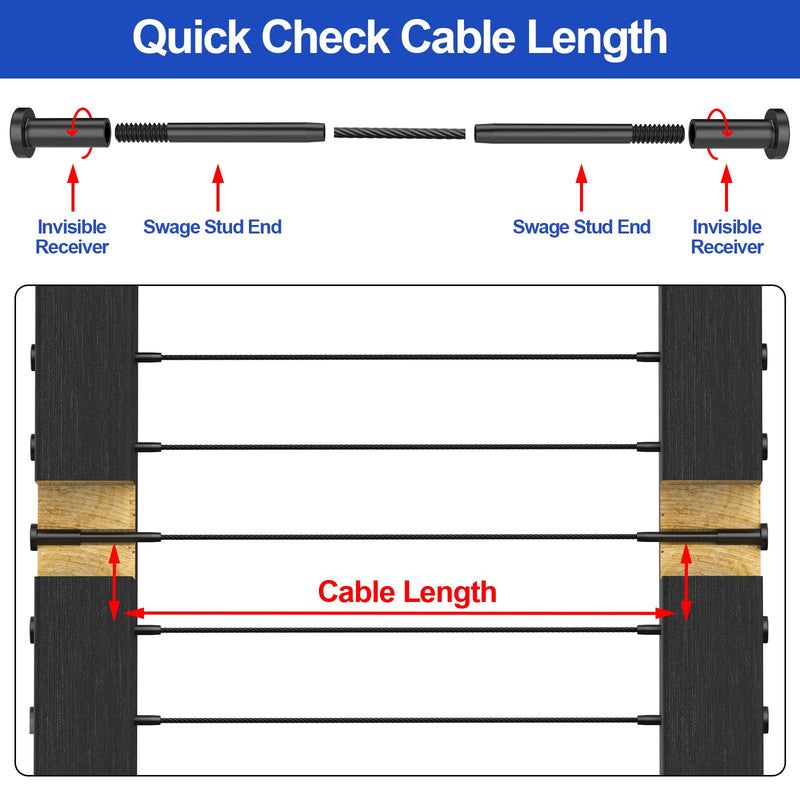 Load image into Gallery viewer, CKE Black Invisible Cable Railing Kit
