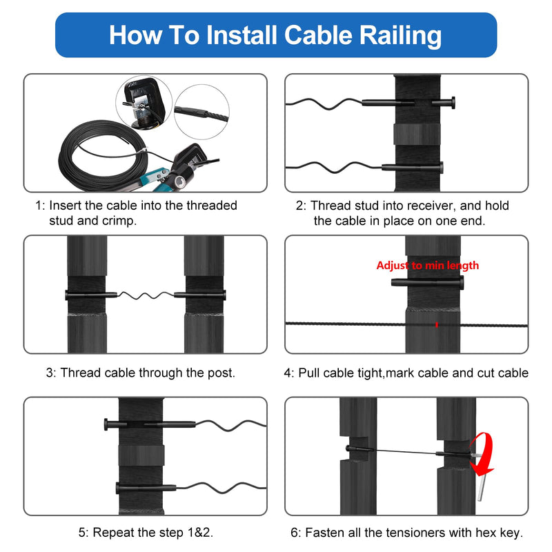 Load image into Gallery viewer, CKE 3/16&quot; Invisible Cable Railing Swage Tensioner For 2&quot;X2&quot; Wood/Metal Posts,BCR31-217
