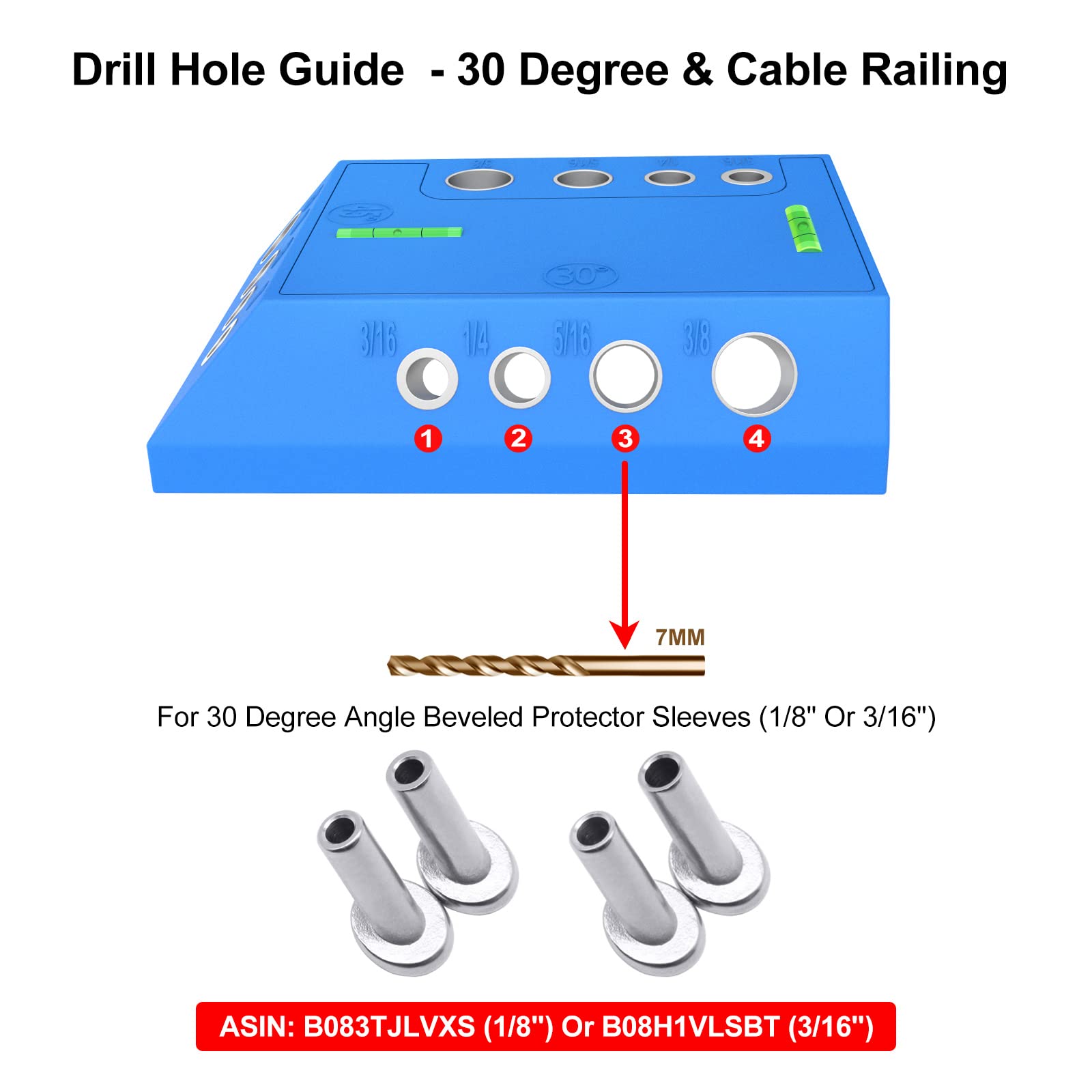 CKE Upgraded 30 45 90 Degree Angle Drill Hole Guide Jig  DG02_05