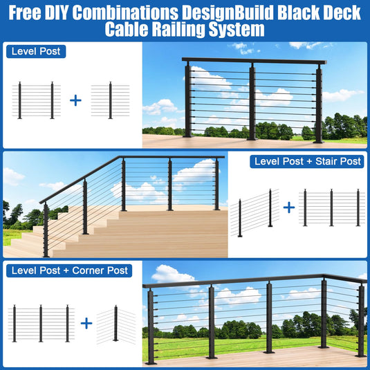 CKE 36" Adjustable Top Stair Post for 25-35 Degrees Stair (Post 35"x2"x2")，SP01-N1