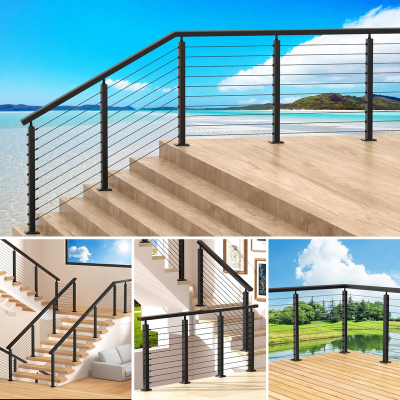 Load image into Gallery viewer, CKE 15-20ft Complete Set 36&quot; Cable Railing Post Kit LPS01
